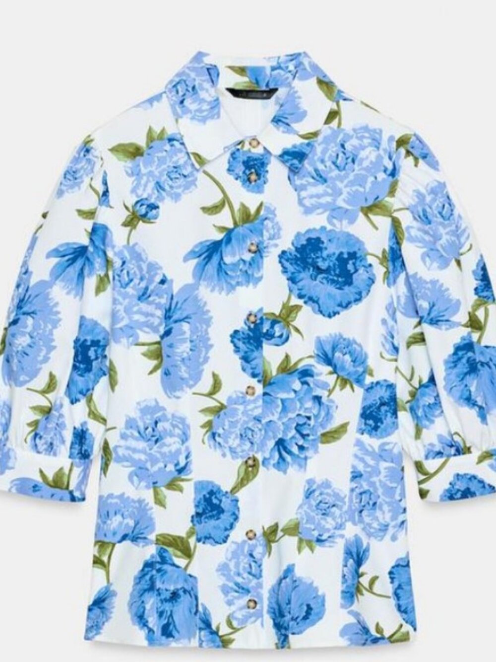 Zara FLORAL PRINT POPLIN SHIRT 2472/129
